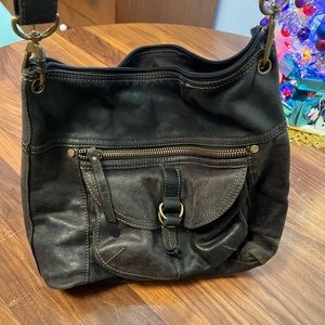 Fossil black genuine leather purse